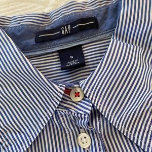 Tailored women’s pinstripe shirt from GAP